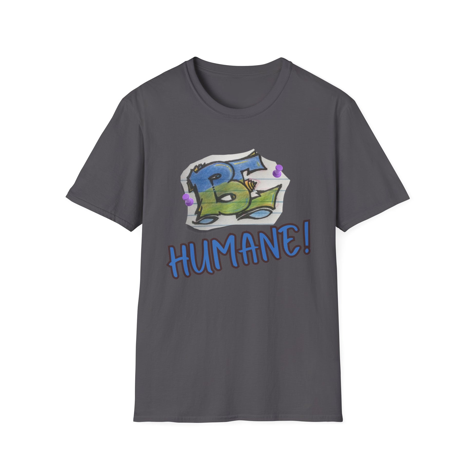 Unisex Softstyle T-Shirt with 'Be Humane' Design | Casual Tee for Animal Lovers, Eco-Conscious Fashion, Gift Idea, Everyday Wear, [...]