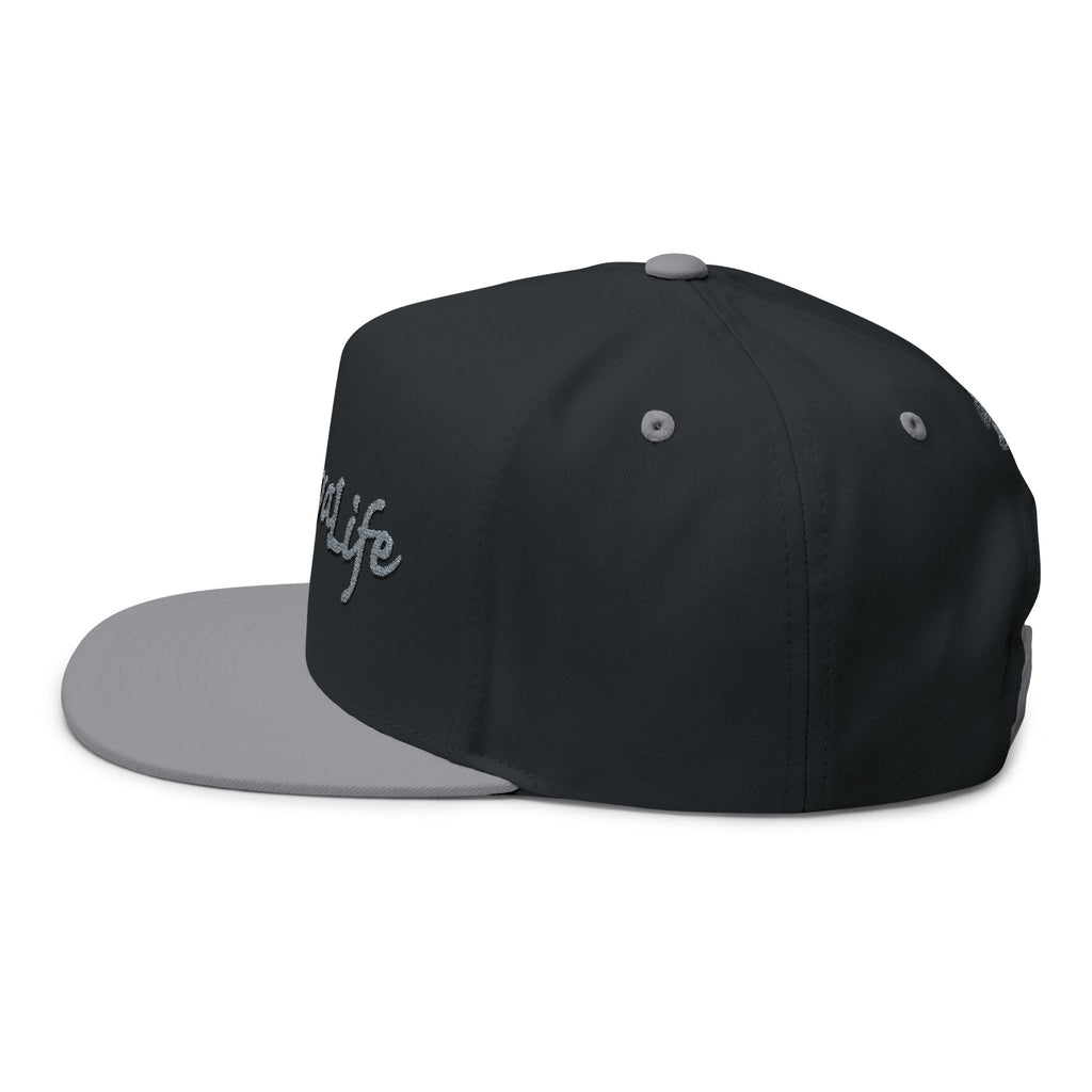 Royal Life Embroidered Flat Bill Cap - Trendy Adjustable Hat for Streetwear and Casual Outfit, Gifts for Style Enthusiasts, Men and Women