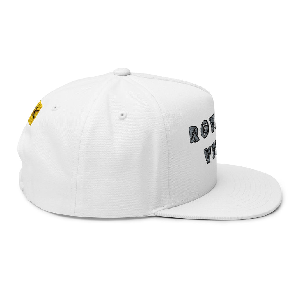 Royalty Vibes Embroidered Flat Bill Cap, Unisex Hat, Trendy Headwear, Casual Style, Perfect Gift for Streetwear Enthusiasts