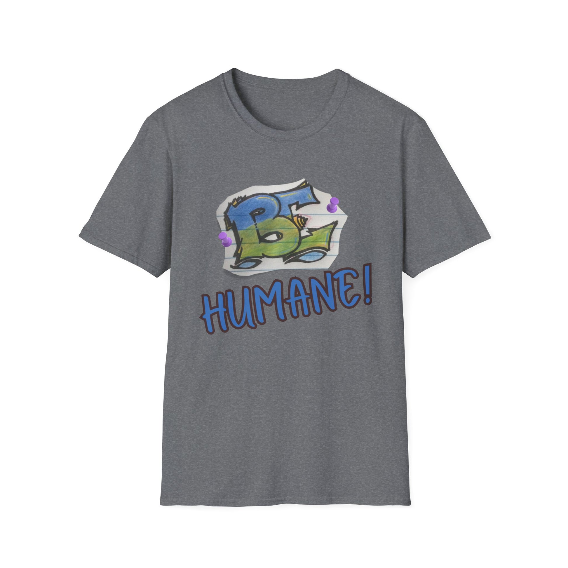 Unisex Softstyle T-Shirt with 'Be Humane' Design | Casual Tee for Animal Lovers, Eco-Conscious Fashion, Gift Idea, Everyday Wear, [...]