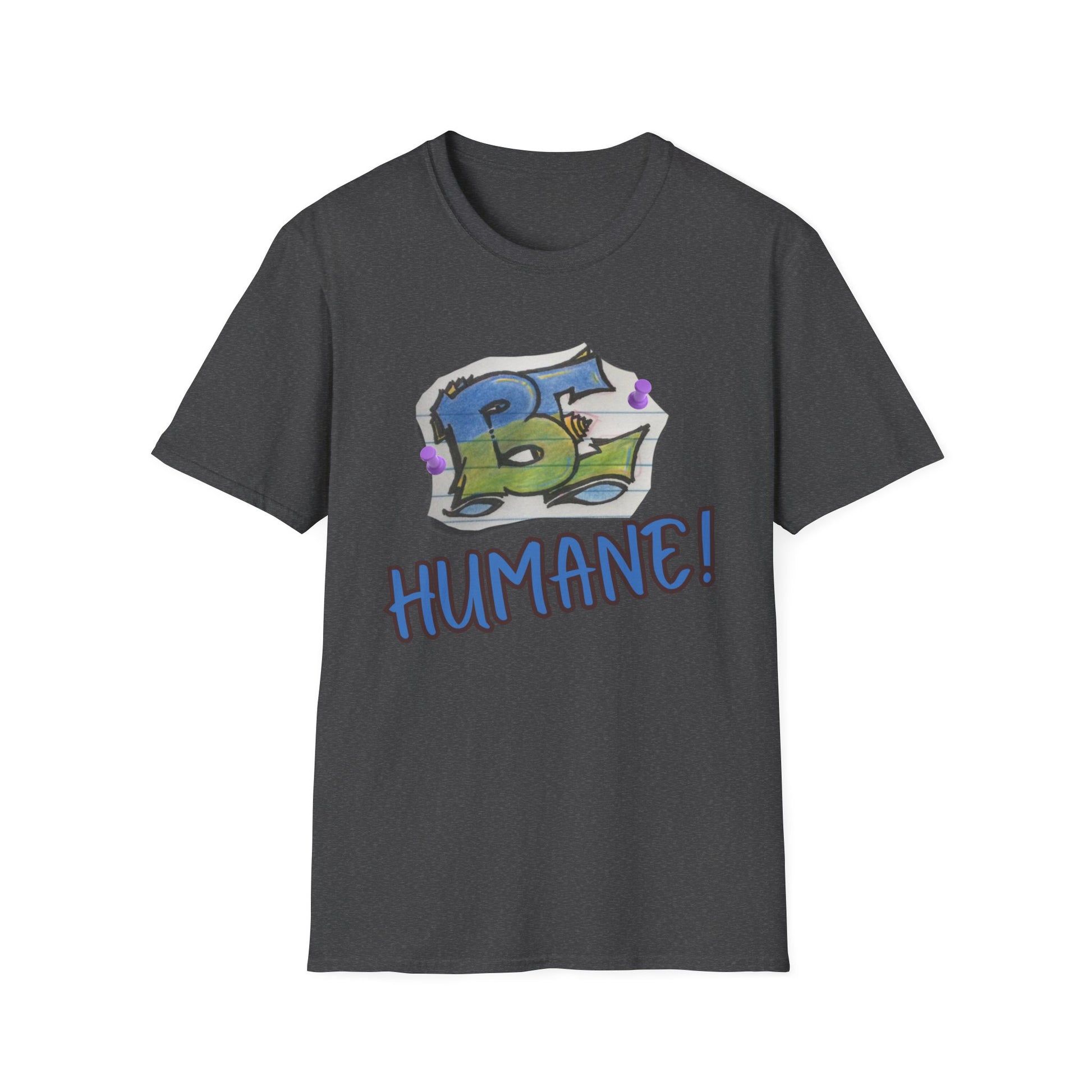 Unisex Softstyle T-Shirt with 'Be Humane' Design | Casual Tee for Animal Lovers, Eco-Conscious Fashion, Gift Idea, Everyday Wear, [...]