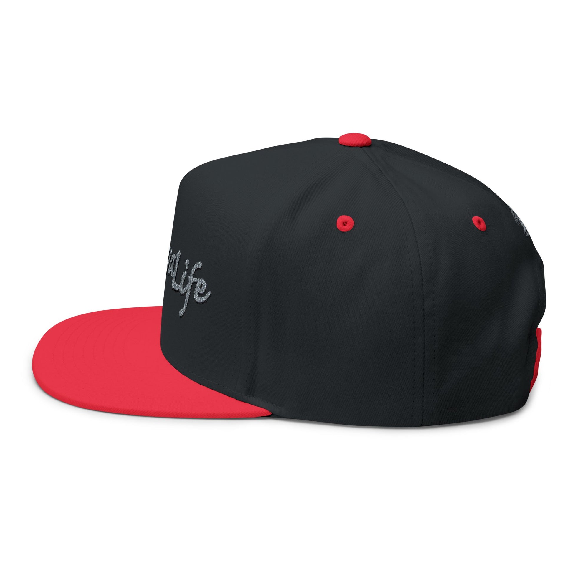 Royal Life Embroidered Flat Bill Cap - Trendy Adjustable Hat for Streetwear and Casual Outfit, Gifts for Style Enthusiasts, Men and Women