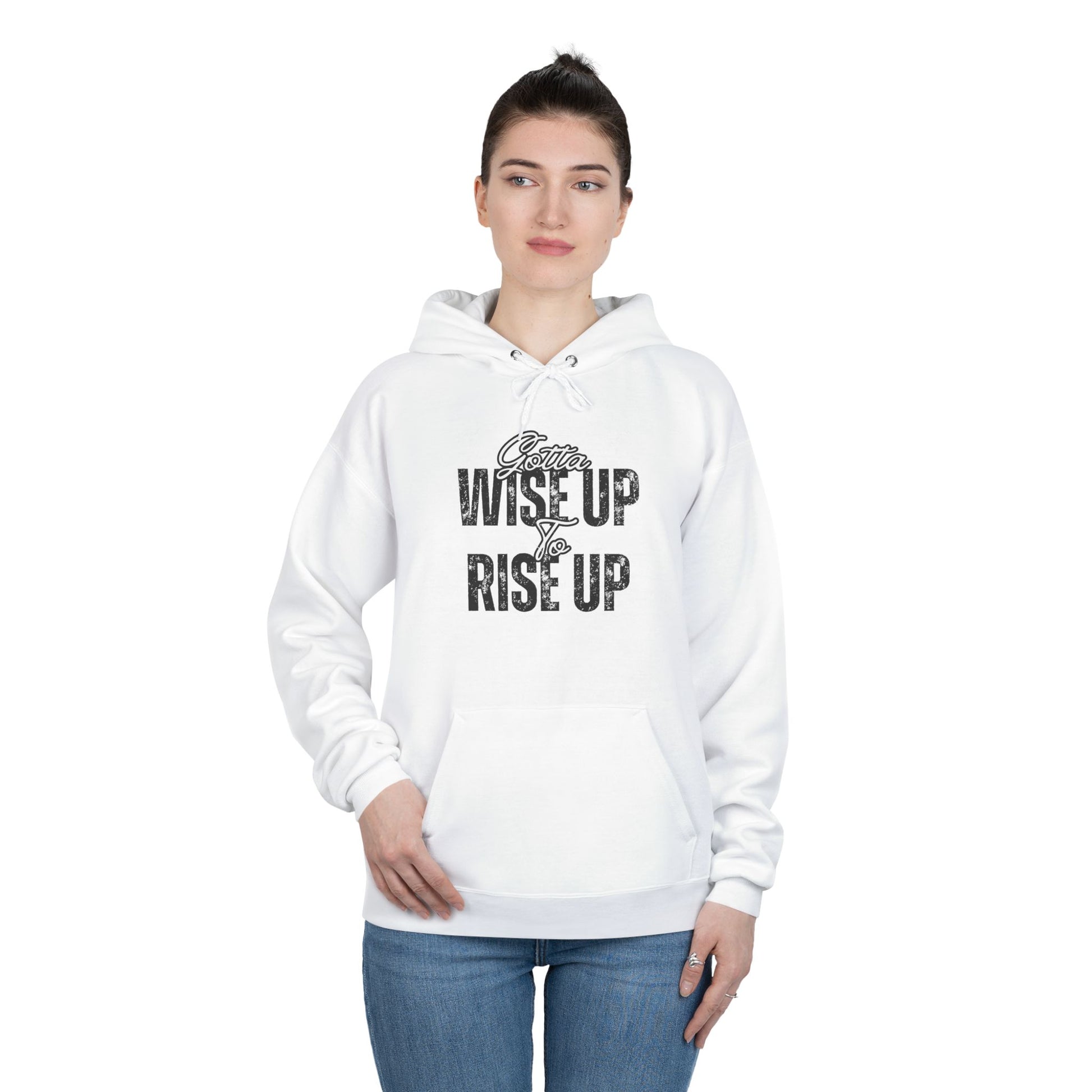 Rise Up Hoodie - Inspirational Eco-Friendly Sweatshirt, Motivational Gift, Perfect for Teens & Young Adults, Eco-Conscious Apparel