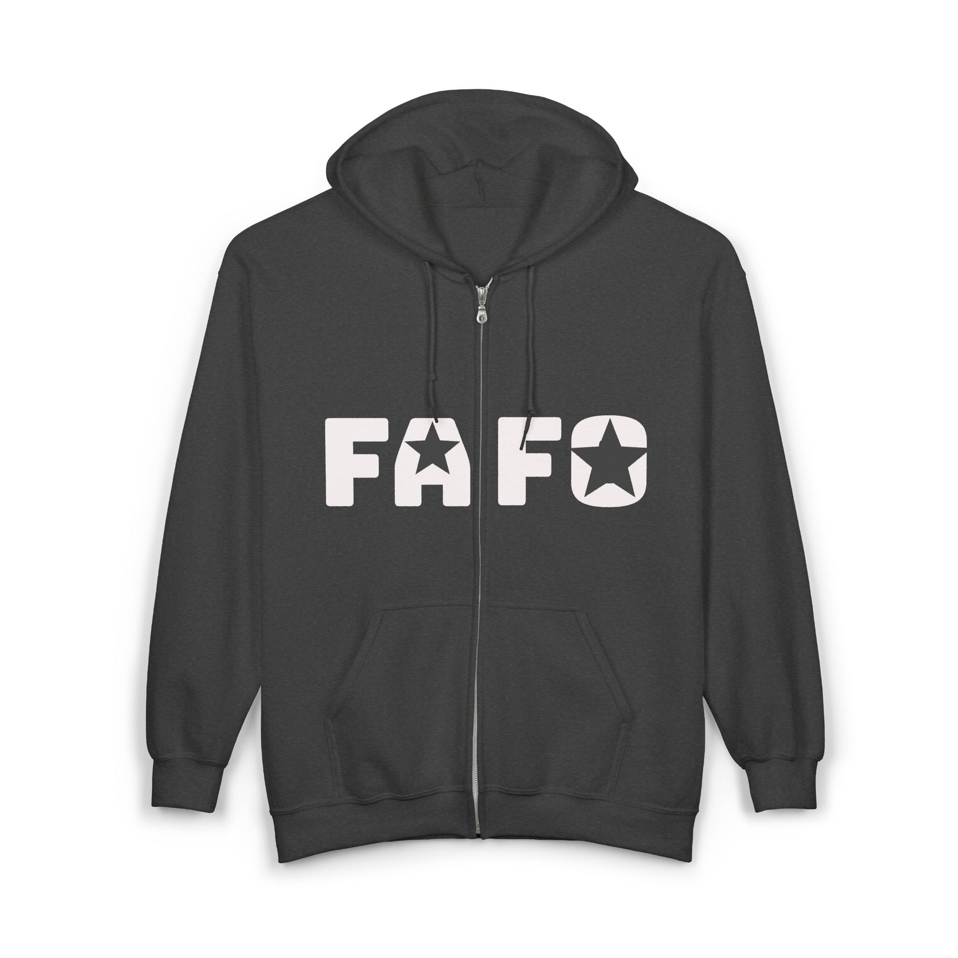 FAFO Unisex Heavy Blend Full Zip Sweatshirt, Cozy Hoodie for All Occasions, Perfect Gift, Trendy Fashion, Streetwear