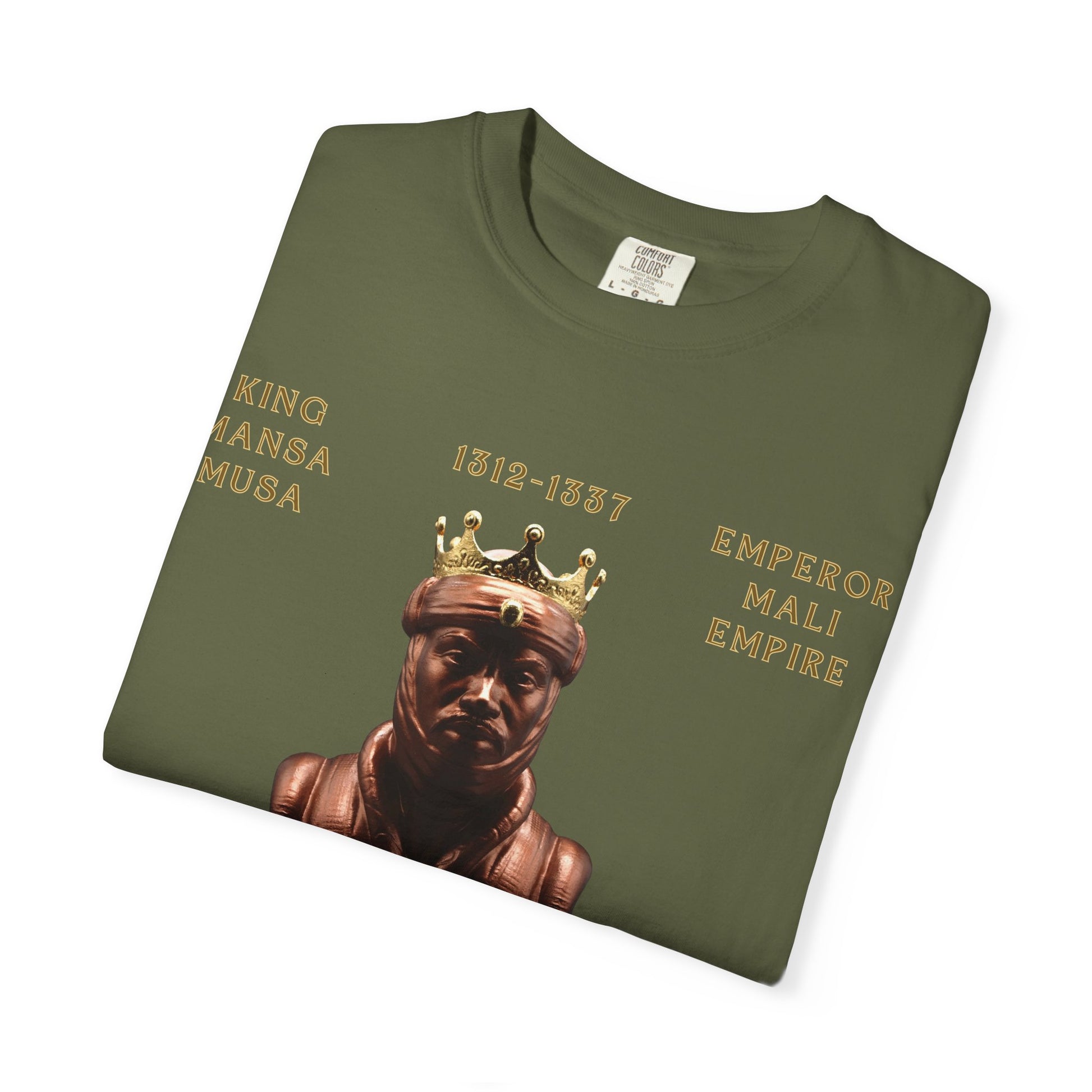 Royalty Vibes T-Shirt | Unisex Garment-Dyed Tee | Mansa Musa Design | Streetwear, Gift Idea, Inspirational Fashion, Casual Wear