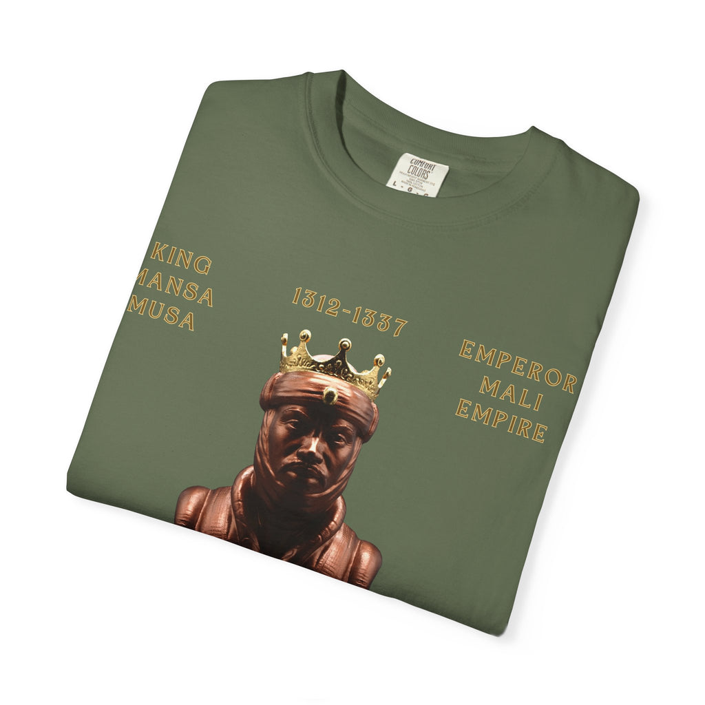 Royalty Vibes T-Shirt | Unisex Garment-Dyed Tee | Mansa Musa Design | Streetwear, Gift Idea, Inspirational Fashion, Casual Wear