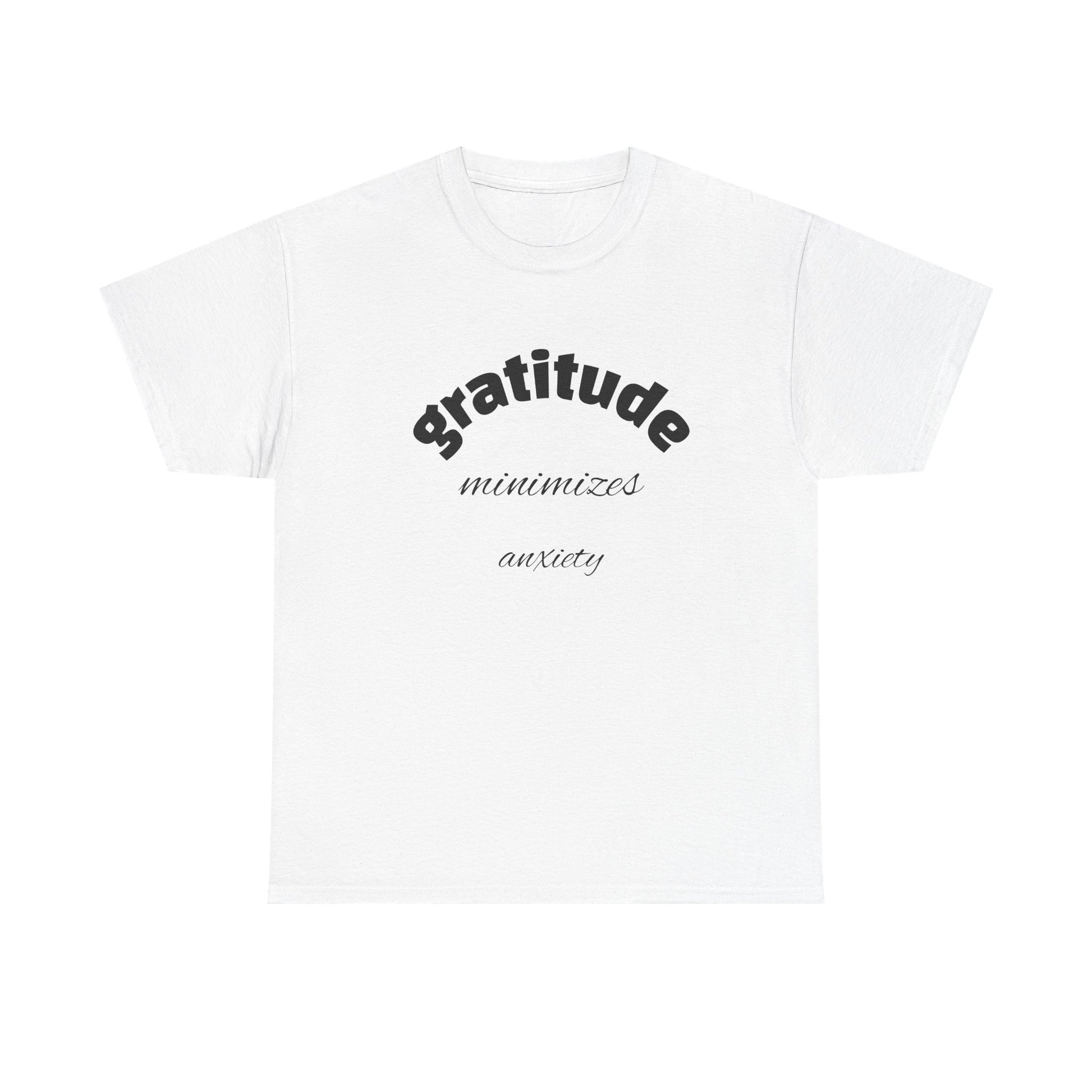 Gratitude Motivational Unisex Heavy Cotton Tee - Comfort, Mindfulness, Gift for Him or Her, Stress Relief, Inspirational Apparel