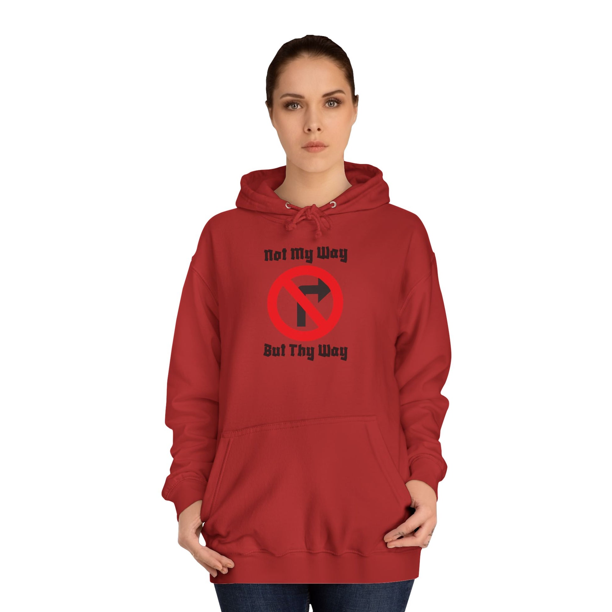 Unisex College Hoodie with 'Not My Way But Thy Way' - Casual Sweatshirt for Students, Gift Idea for Graduation, Holiday, Everyday [...]