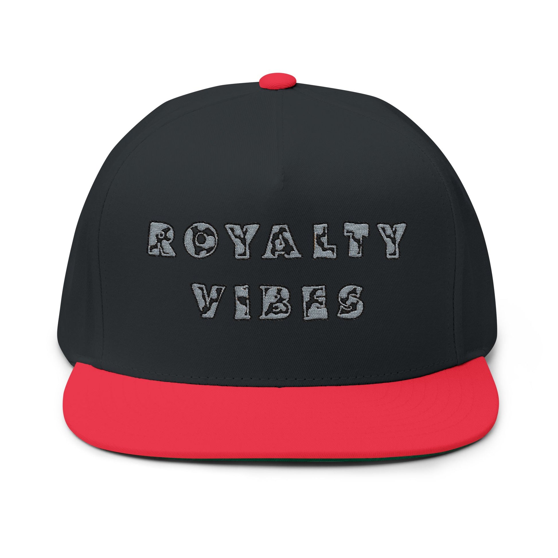 Royalty Vibes Embroidered Flat Bill Cap, Unisex Hat, Trendy Headwear, Casual Style, Perfect Gift for Streetwear Enthusiasts