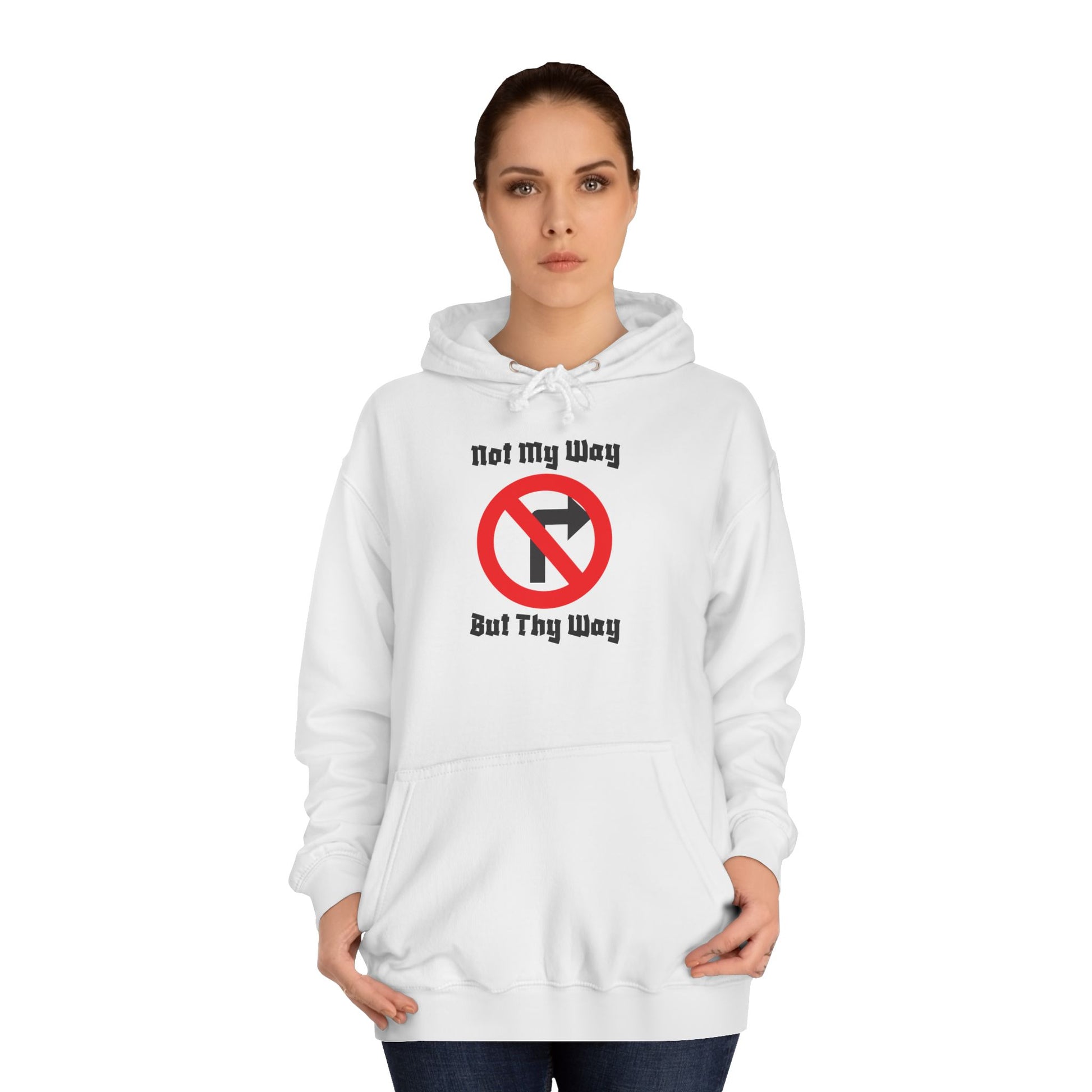 Unisex College Hoodie with 'Not My Way But Thy Way' - Casual Sweatshirt for Students, Gift Idea for Graduation, Holiday, Everyday [...]