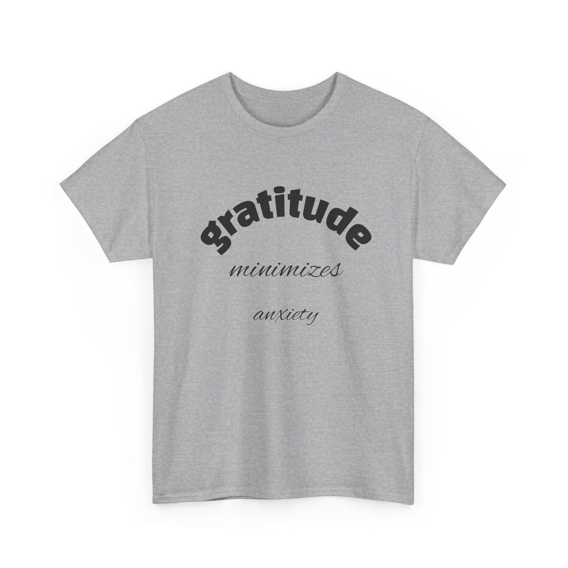 Gratitude Motivational Unisex Heavy Cotton Tee - Comfort, Mindfulness, Gift for Him or Her, Stress Relief, Inspirational Apparel