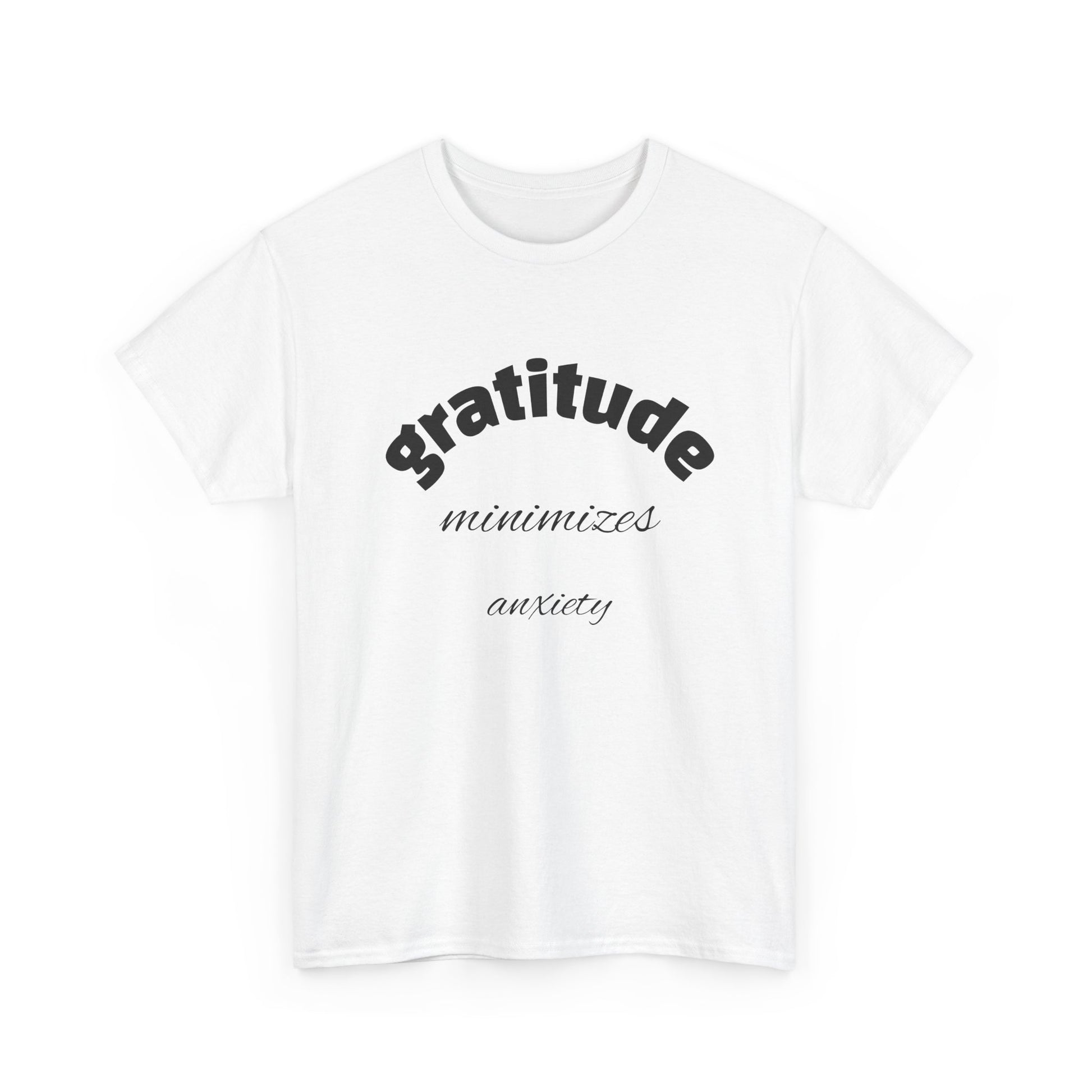 Gratitude Motivational Unisex Heavy Cotton Tee - Comfort, Mindfulness, Gift for Him or Her, Stress Relief, Inspirational Apparel