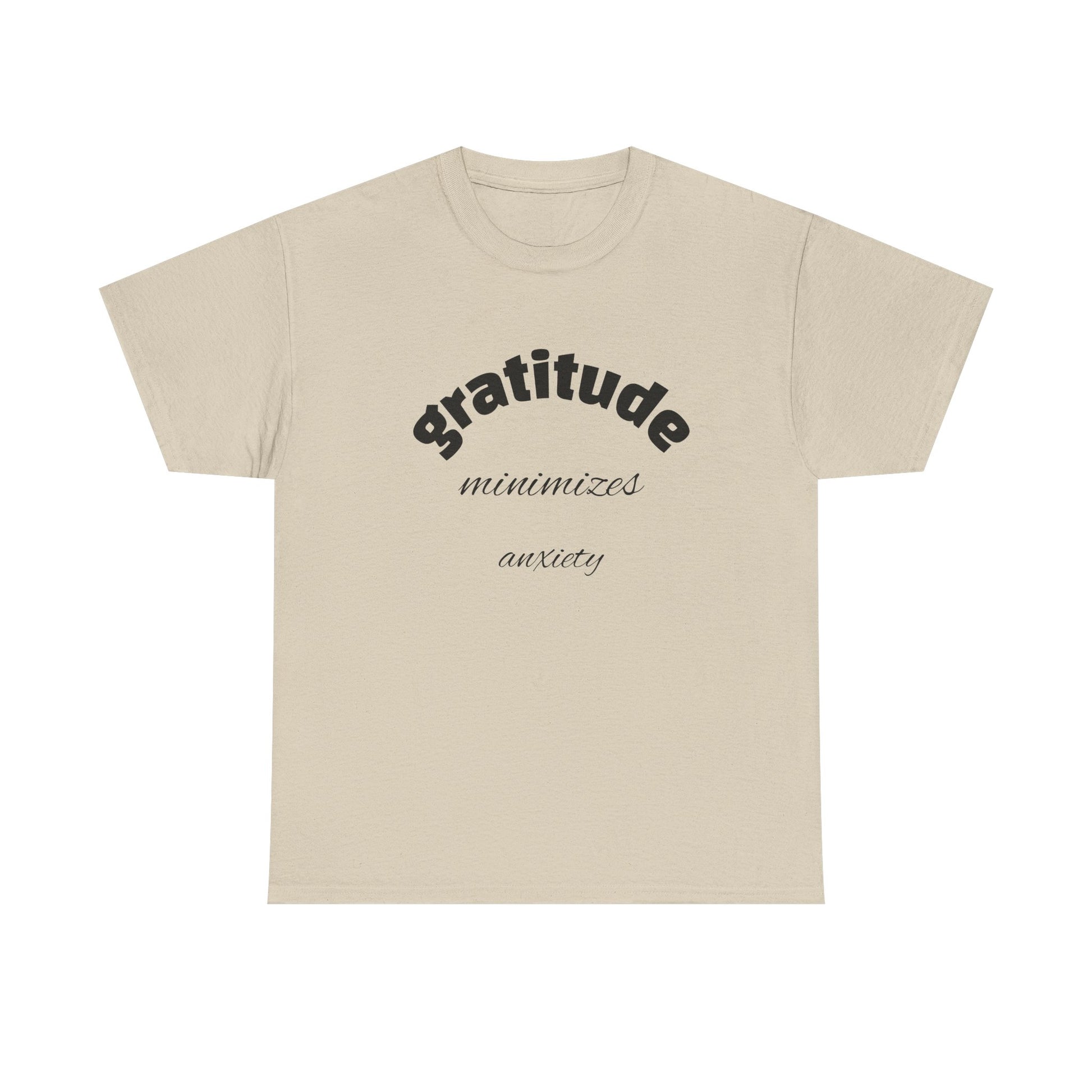 Gratitude Motivational Unisex Heavy Cotton Tee - Comfort, Mindfulness, Gift for Him or Her, Stress Relief, Inspirational Apparel
