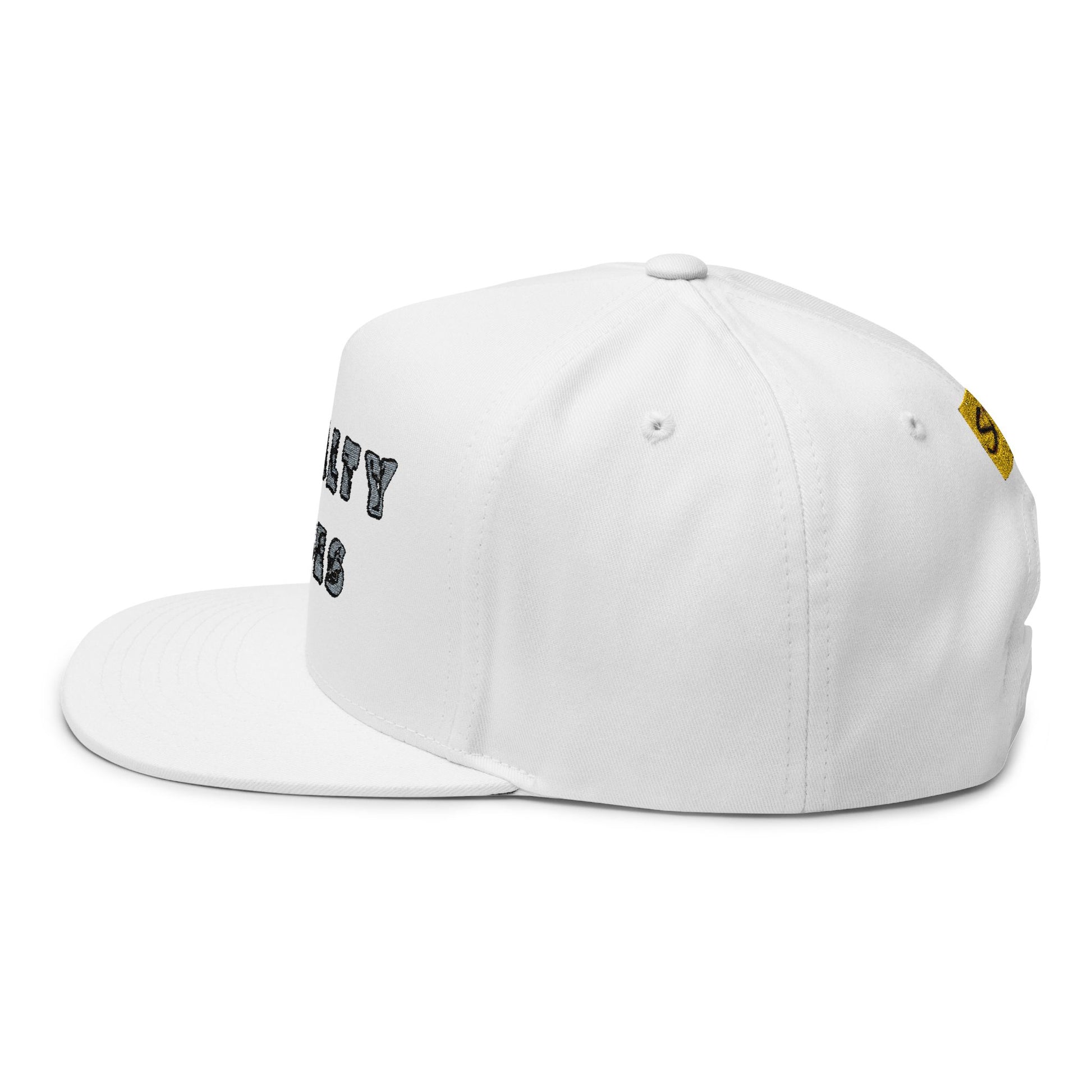 Royalty Vibes Embroidered Flat Bill Cap, Unisex Hat, Trendy Headwear, Casual Style, Perfect Gift for Streetwear Enthusiasts