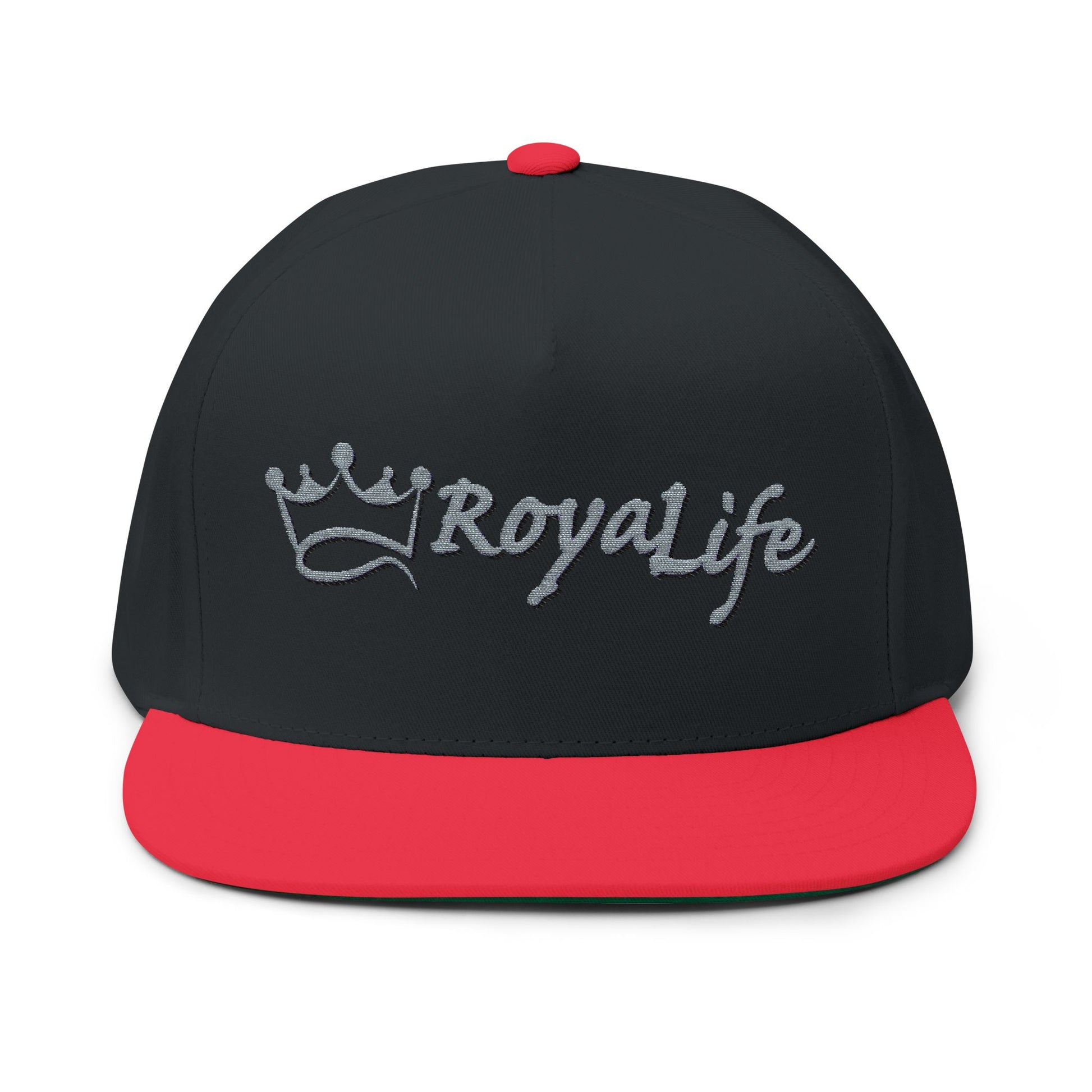 Royal Life Embroidered Flat Bill Cap - Trendy Adjustable Hat for Streetwear and Casual Outfit, Gifts for Style Enthusiasts, Men and Women