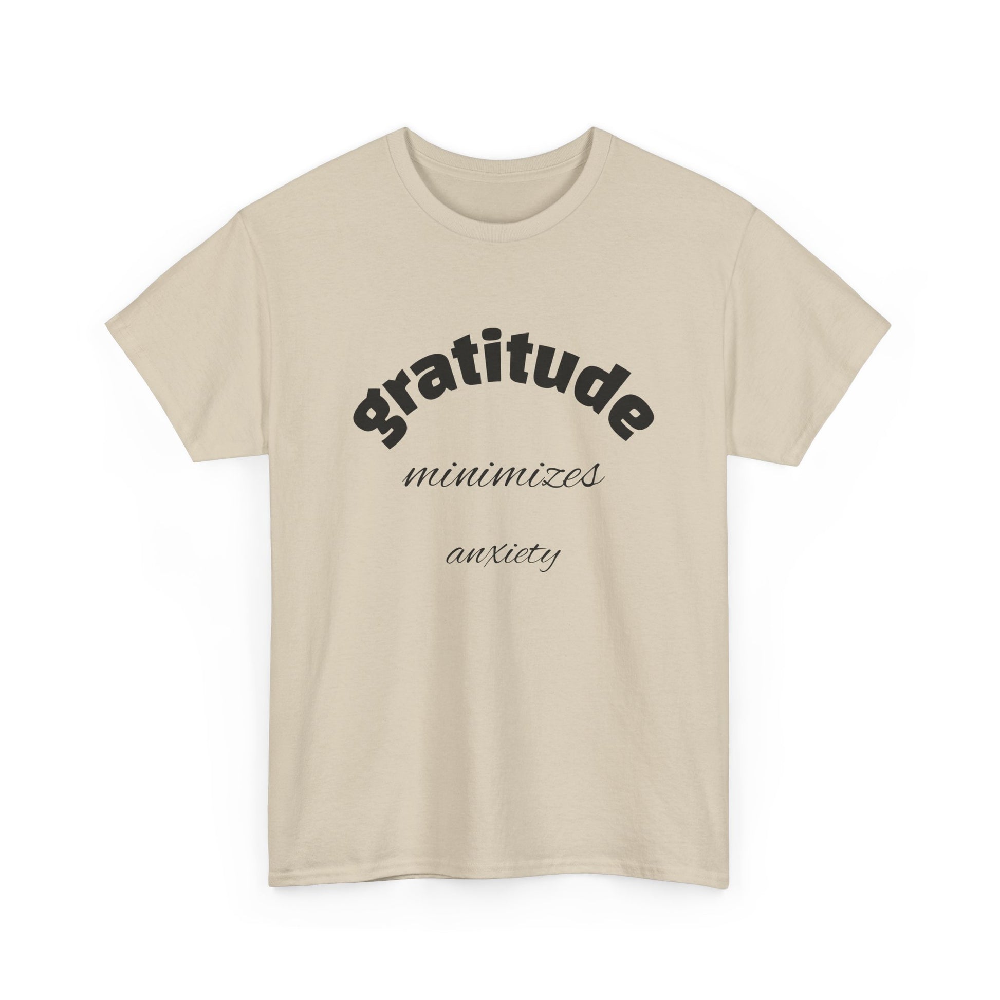 Gratitude Motivational Unisex Heavy Cotton Tee - Comfort, Mindfulness, Gift for Him or Her, Stress Relief, Inspirational Apparel