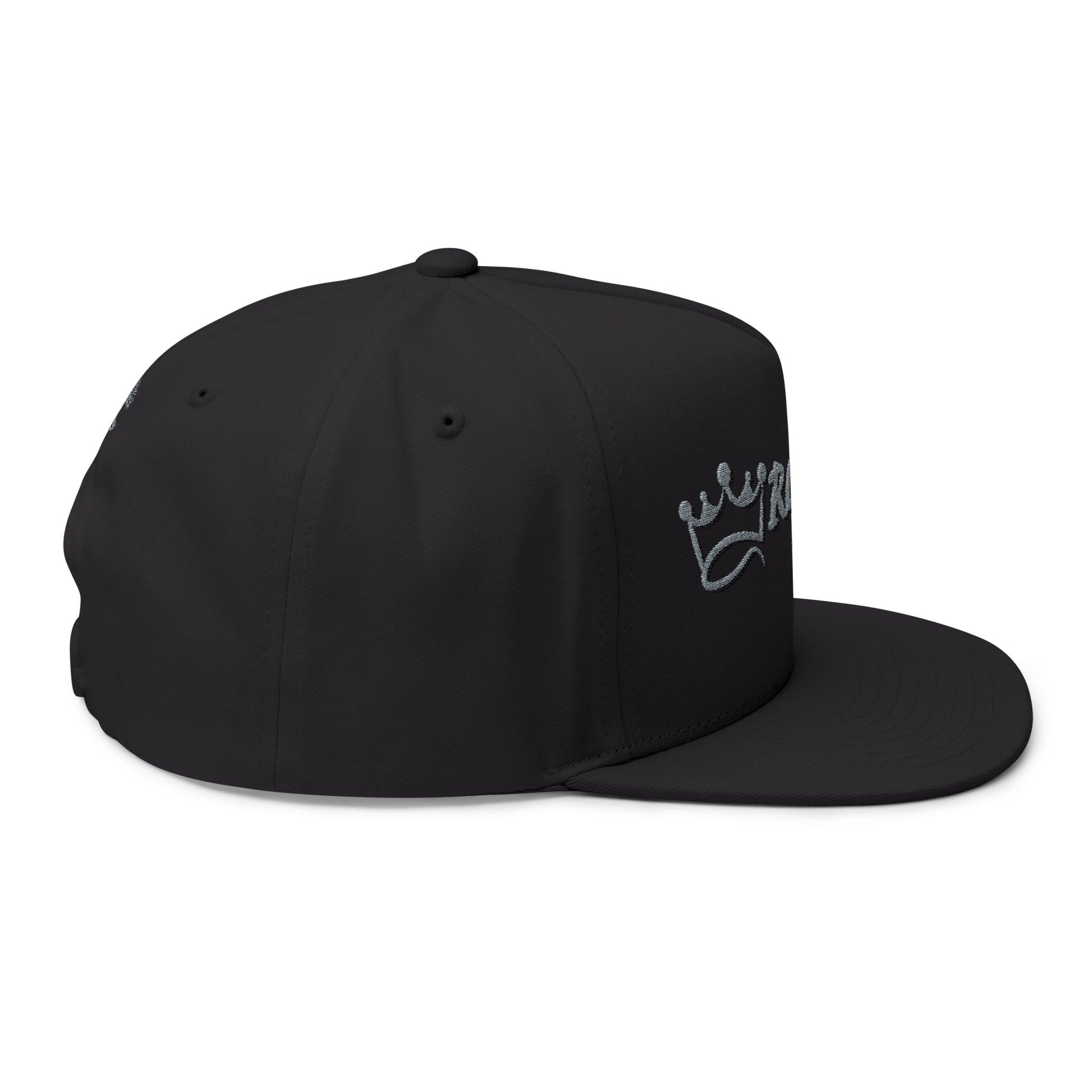 Royal Life Embroidered Flat Bill Cap - Trendy Adjustable Hat for Streetwear and Casual Outfit, Gifts for Style Enthusiasts, Men and Women