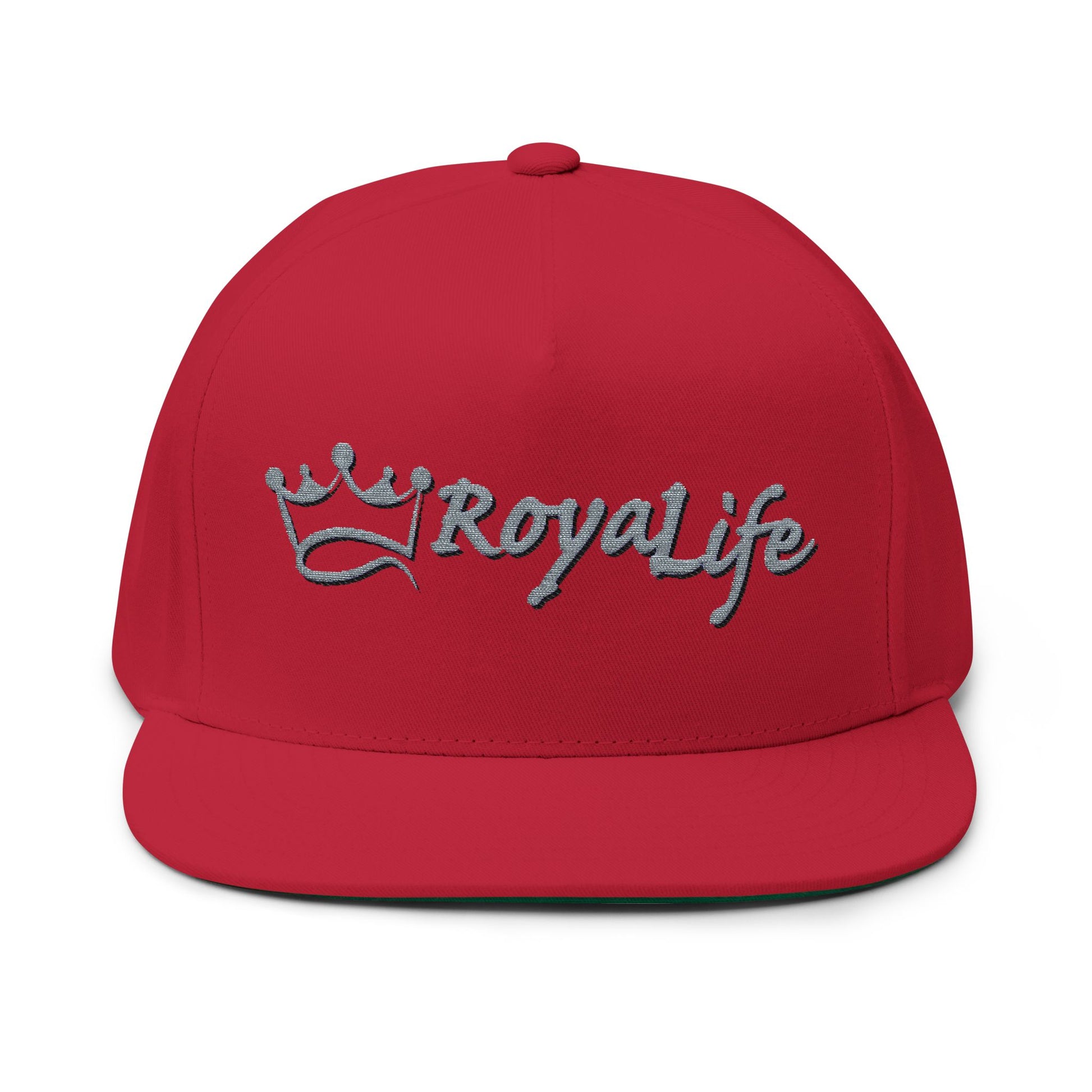 Royal Life Flat Bill Cap - Trendy Embroidered Snapback, Streetwear Fashion, Perfect Gift for Him/Her, Birthday, Casual Wear