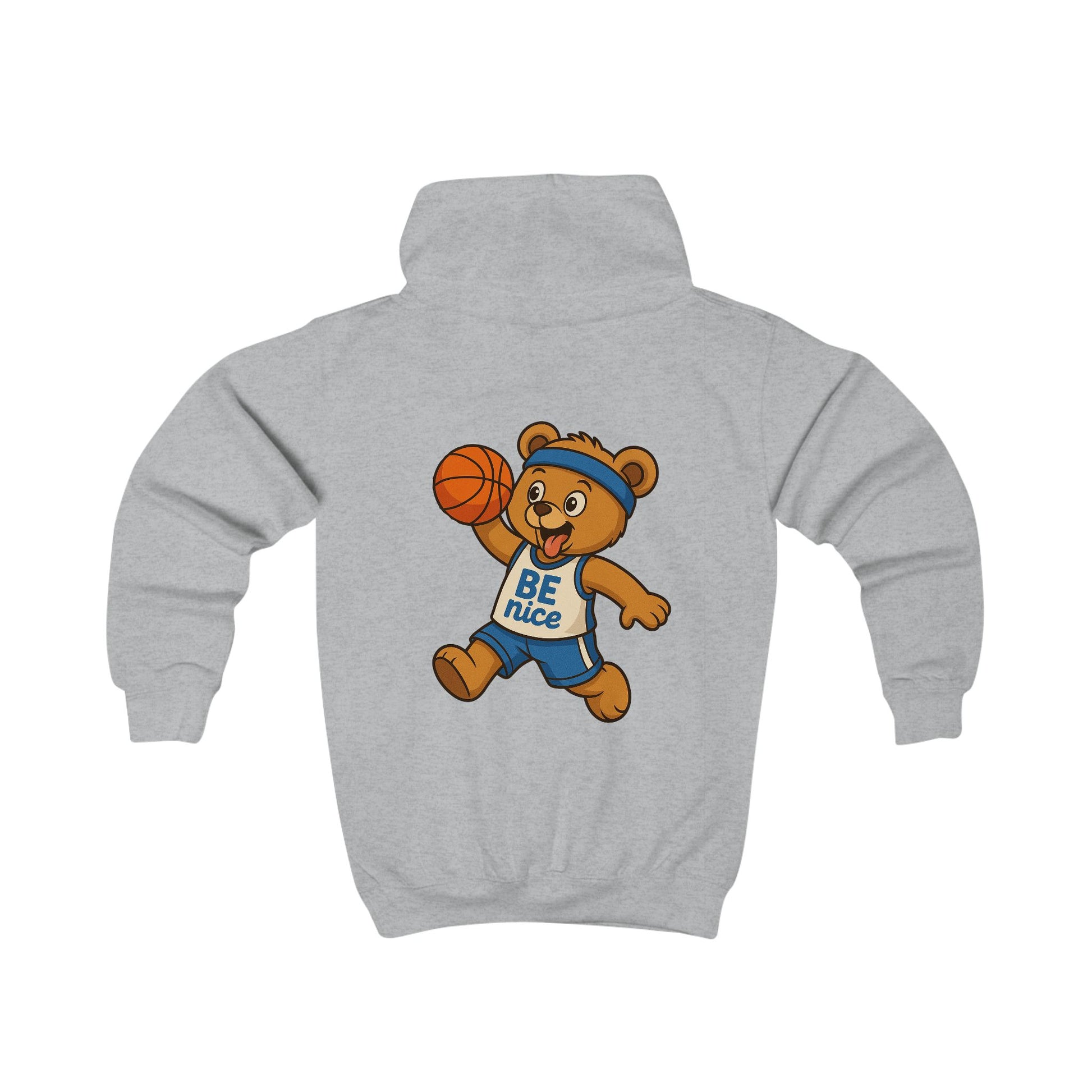 Children's Sports Hoodie with Bear Design, Cozy Kid's Sweatshirt, Fun Apparel for Little men, Gift for Birthday, Cute Hoodie