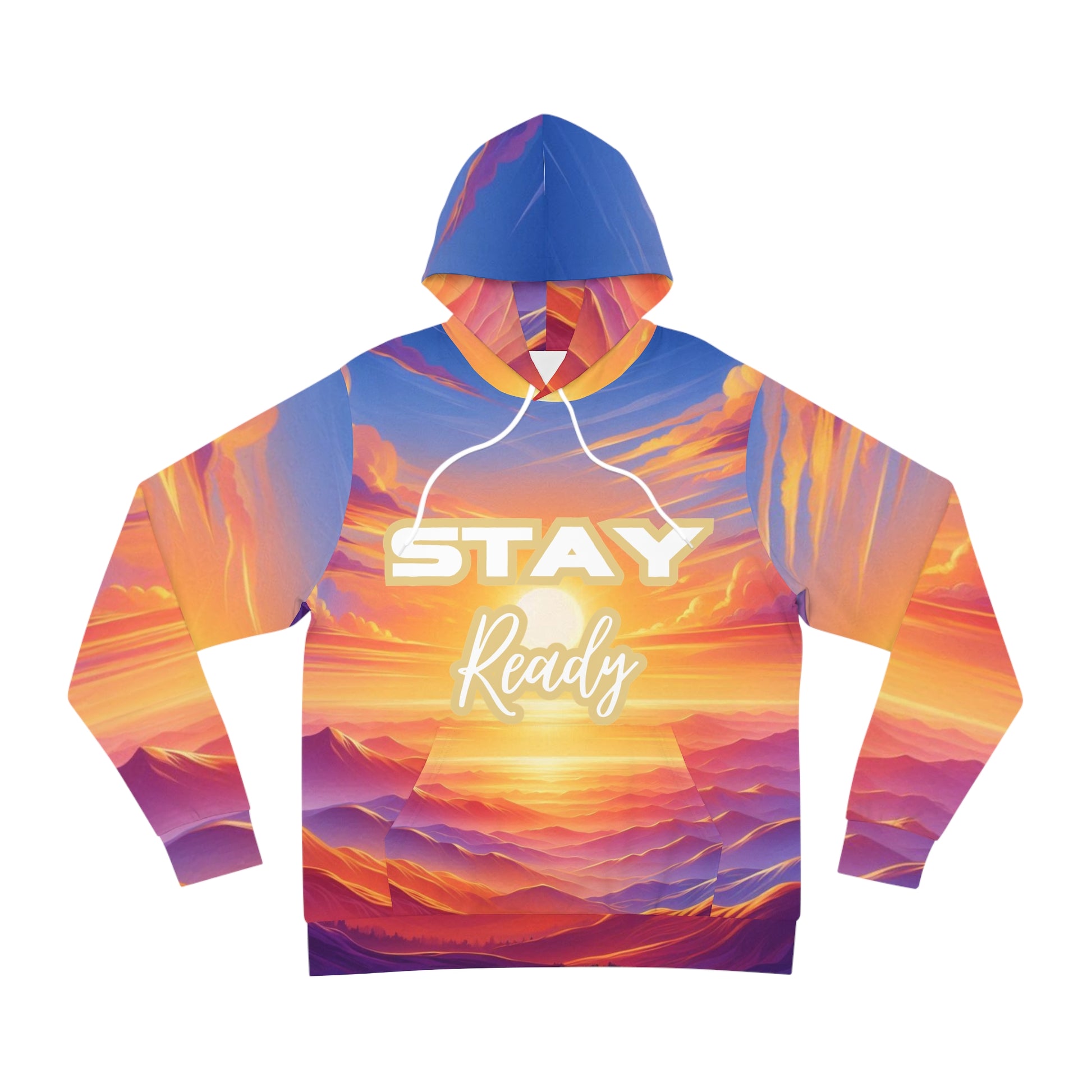 Vibrant Sunset Hoodie, Cozy Sweatshirt, Gift for Nature Lovers, AOP Pullover, Perfect for Fall, Outdoor Adventures
