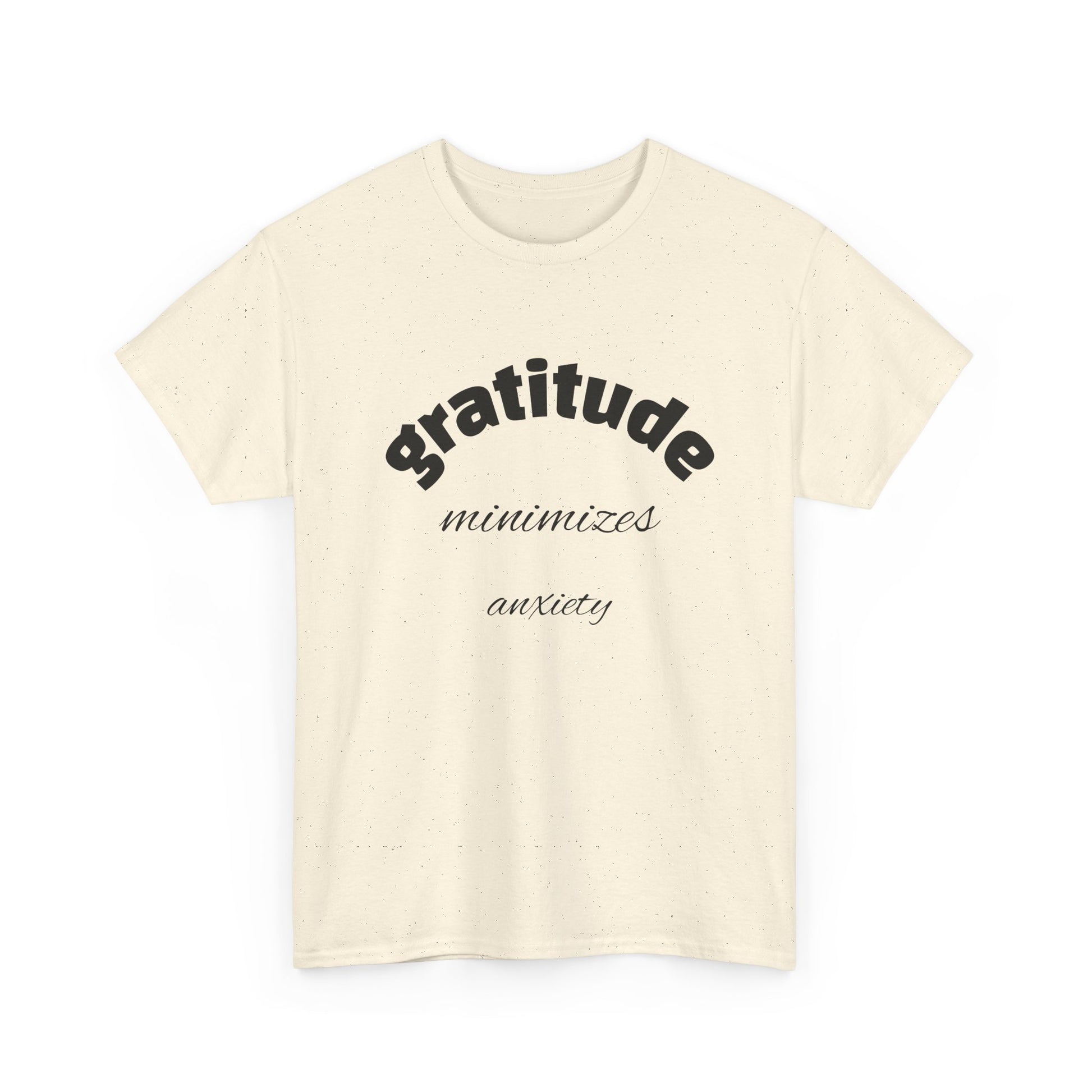 Gratitude Motivational Unisex Heavy Cotton Tee - Comfort, Mindfulness, Gift for Him or Her, Stress Relief, Inspirational Apparel
