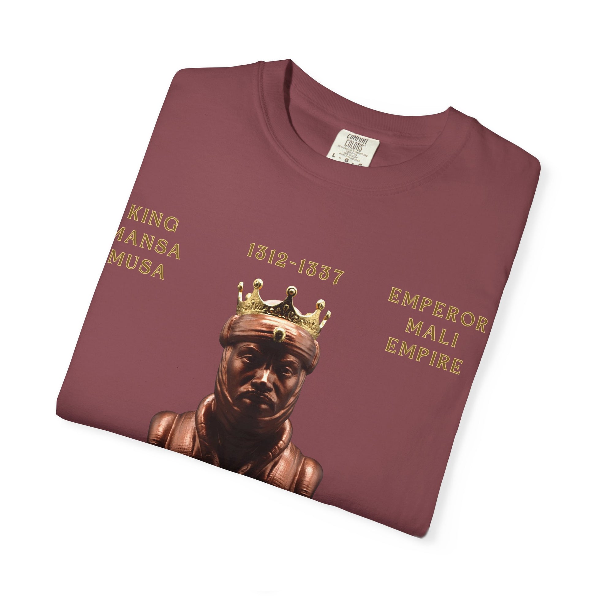 Royalty Vibes T-Shirt | Unisex Garment-Dyed Tee | Mansa Musa Design | Streetwear, Gift Idea, Inspirational Fashion, Casual Wear