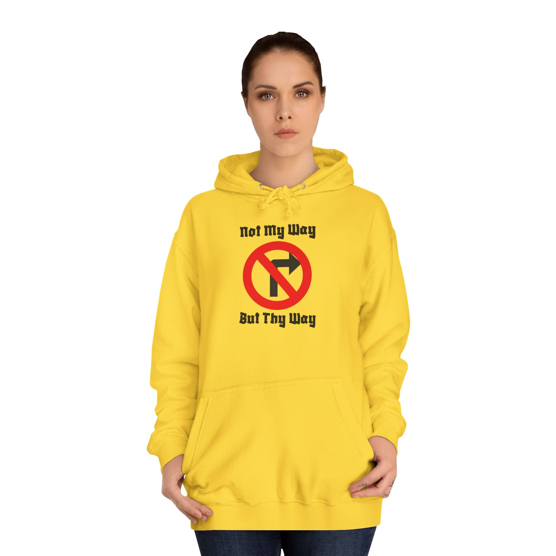 Unisex College Hoodie with 'Not My Way But Thy Way' - Casual Sweatshirt for Students, Gift Idea for Graduation, Holiday, Everyday [...]