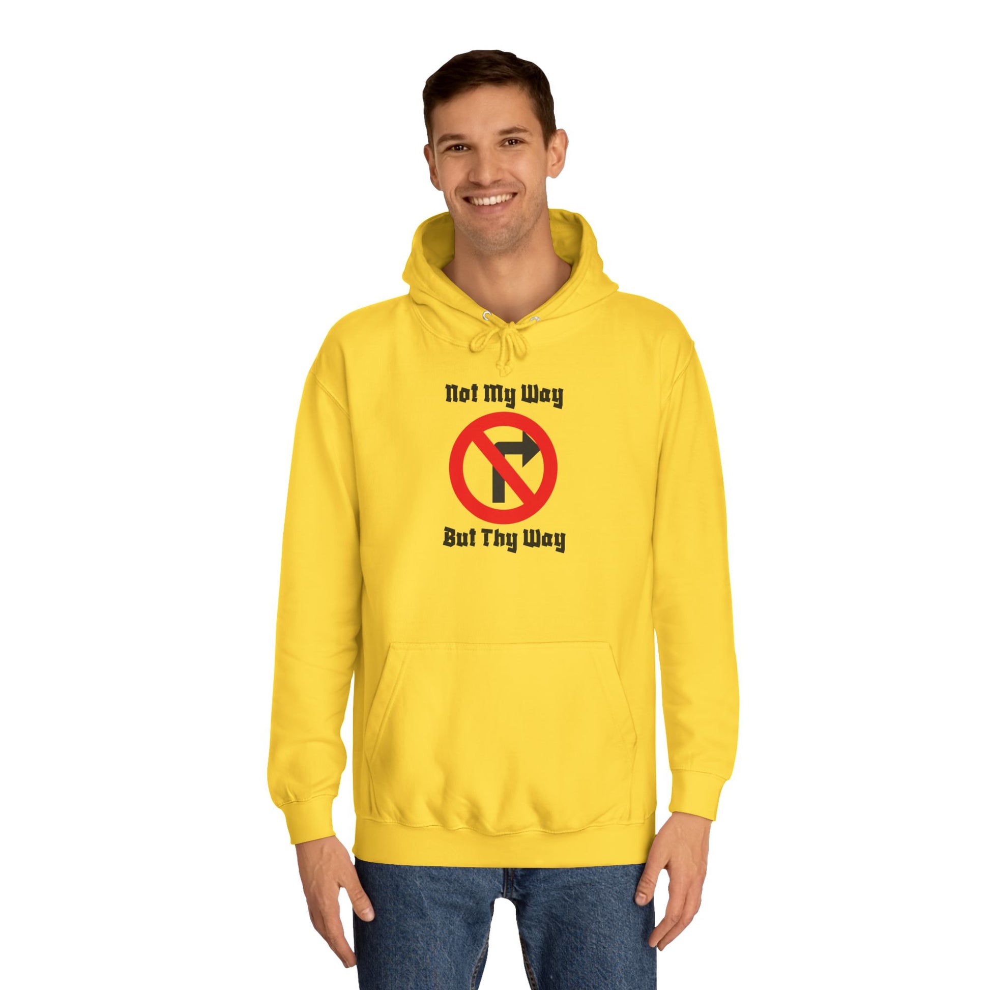 Unisex College Hoodie with 'Not My Way But Thy Way' - Casual Sweatshirt for Students, Gift Idea for Graduation, Holiday, Everyday [...]