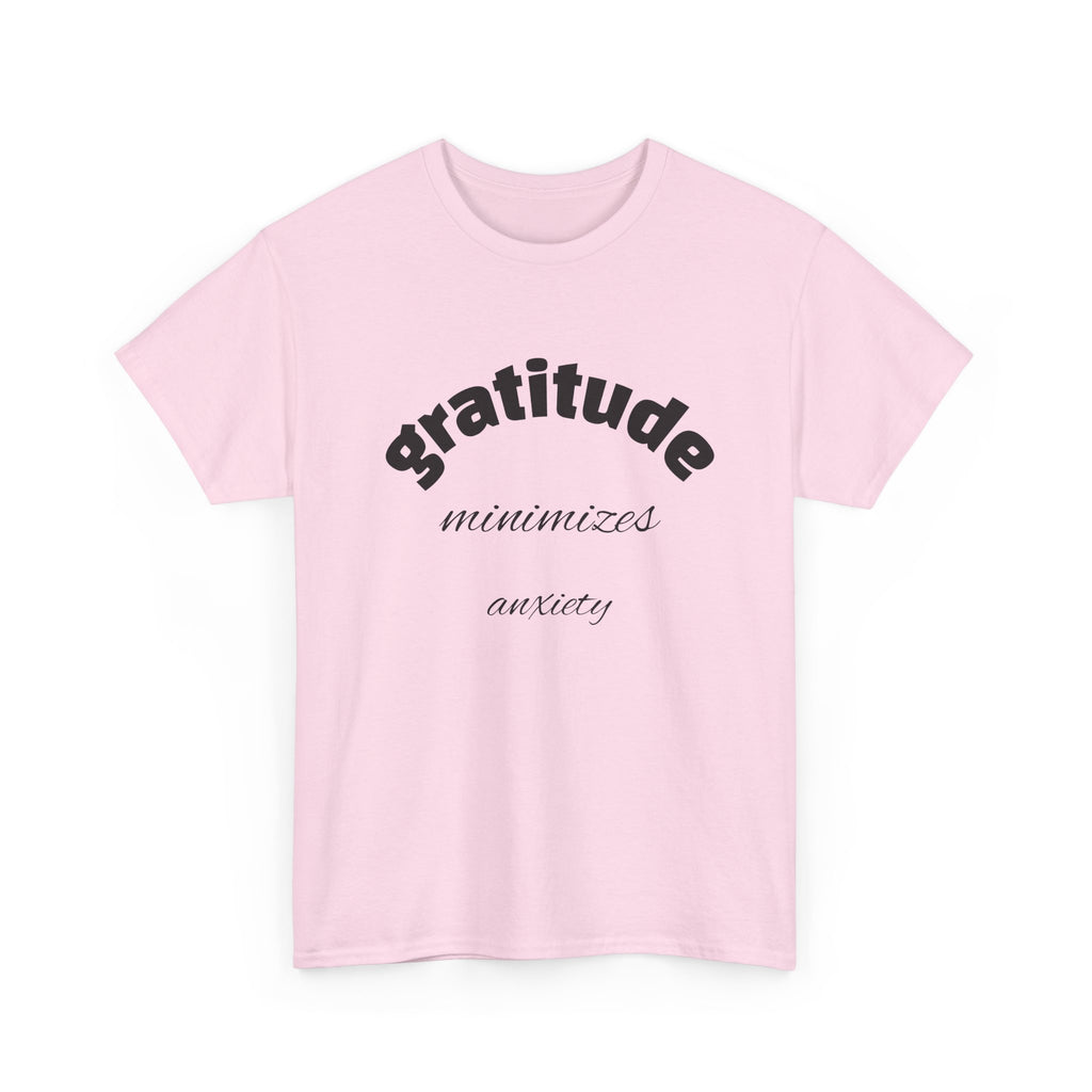 Gratitude Motivational Unisex Heavy Cotton Tee - Comfort, Mindfulness, Gift for Him or Her, Stress Relief, Inspirational Apparel