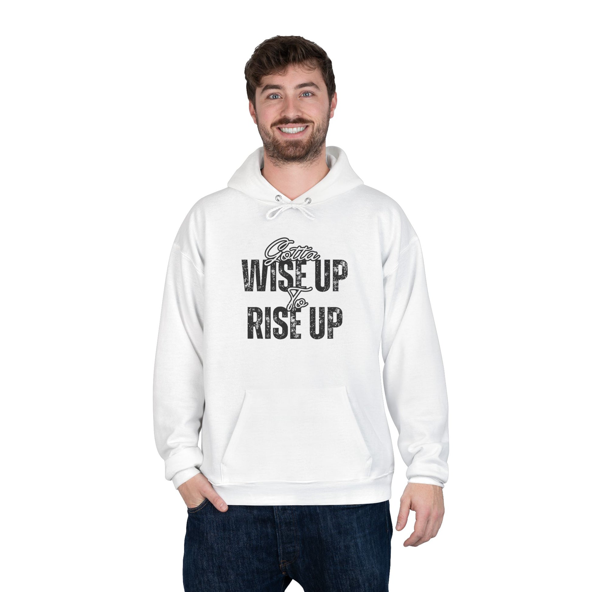 Rise Up Hoodie - Inspirational Eco-Friendly Sweatshirt, Motivational Gift, Perfect for Teens & Young Adults, Eco-Conscious Apparel