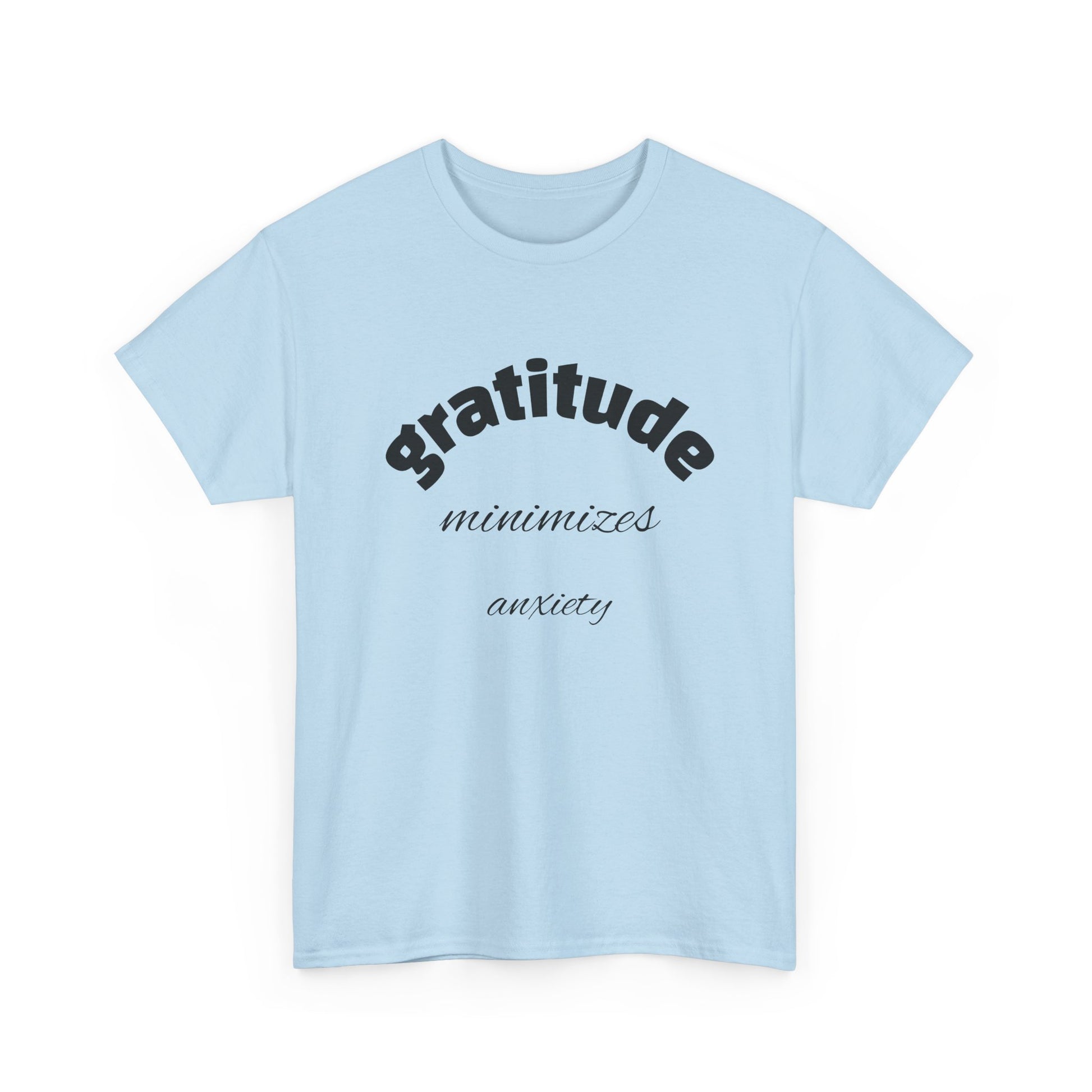 Gratitude Motivational Unisex Heavy Cotton Tee - Comfort, Mindfulness, Gift for Him or Her, Stress Relief, Inspirational Apparel