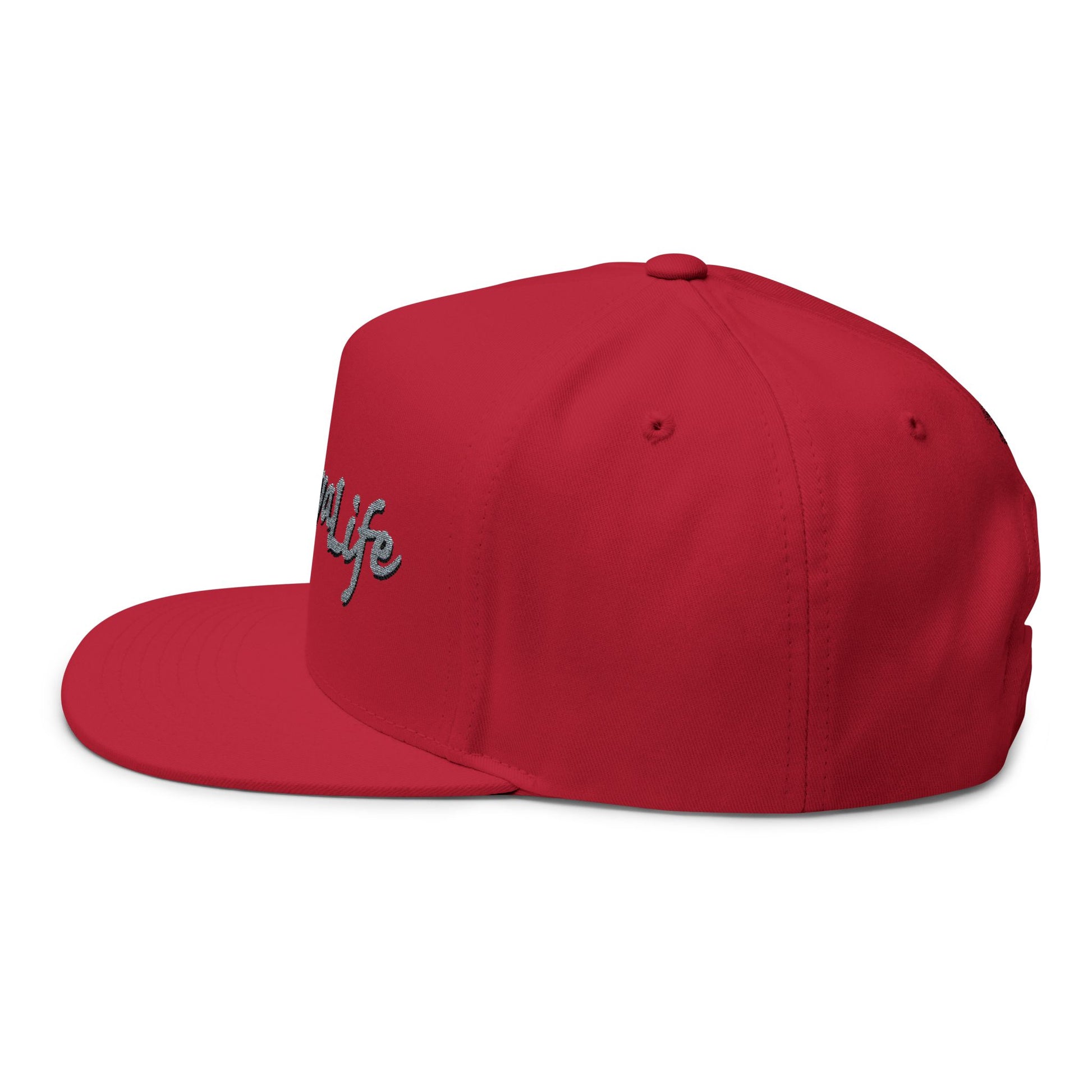 Royal Life Flat Bill Cap - Trendy Embroidered Snapback, Streetwear Fashion, Perfect Gift for Him/Her, Birthday, Casual Wear