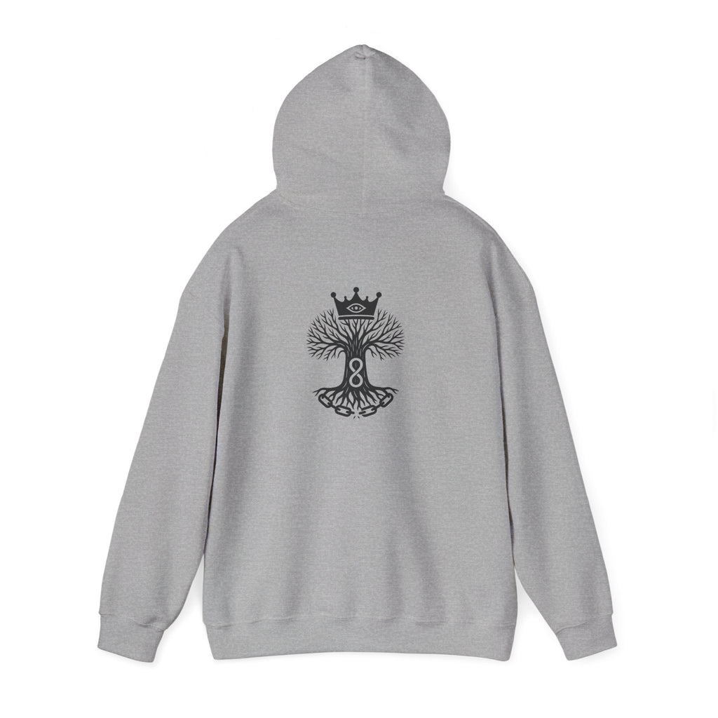 Royal Life Tree Hoodie, Cozy Sweatshirt for All Occasions, Unisex Pullover, Unique Gift for Nature Lovers, Perfect for Festivals