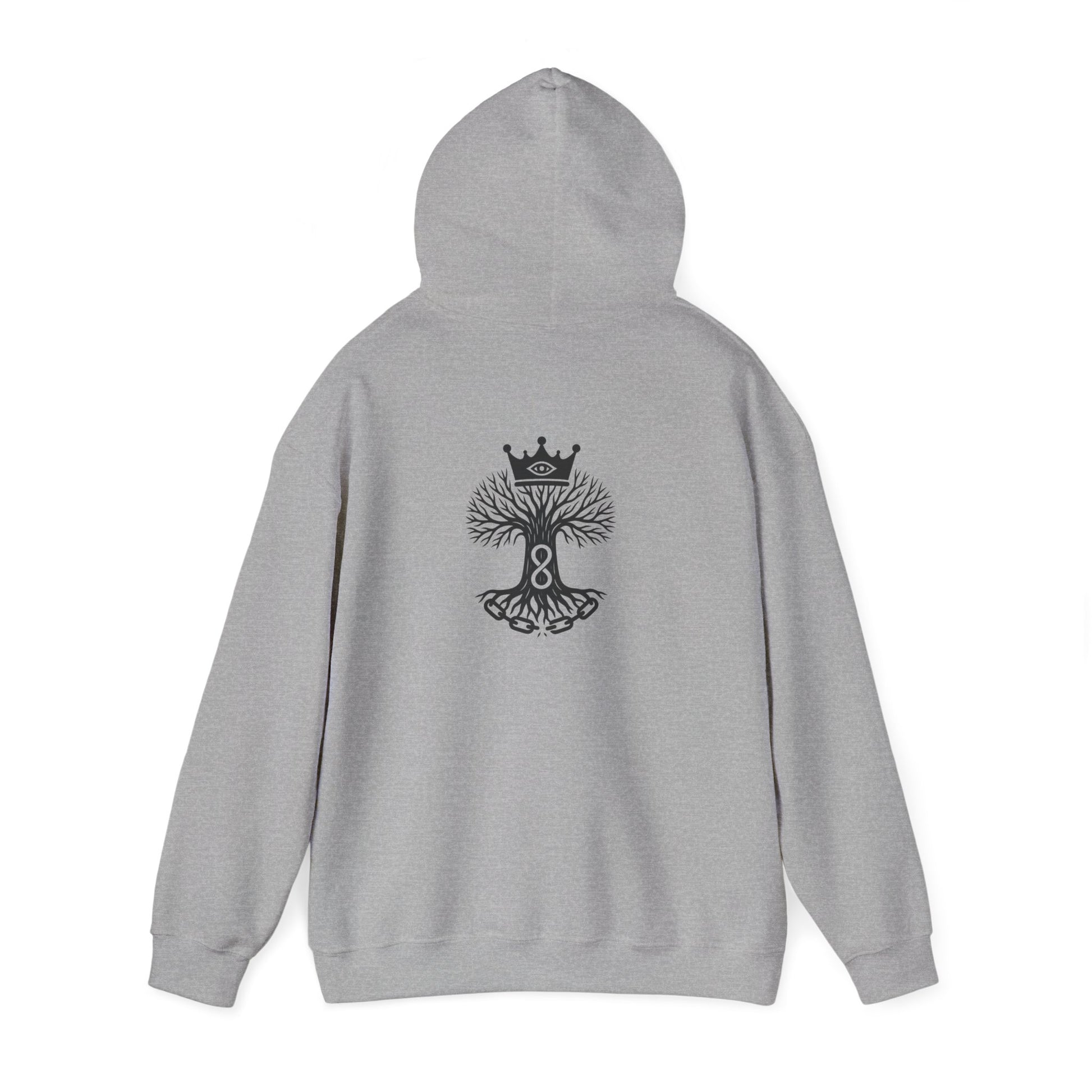 Royal Life Tree Hoodie, Cozy Sweatshirt for All Occasions, Unisex Pullover, Unique Gift for Nature Lovers, Perfect for Festivals